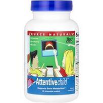 Source Naturals, „Attentive Child™“, saldūs ir rūgštūs, 30 kramtomųjų vaflių