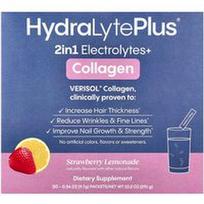 Hydralyte, VERISOL® kolagenas, braškių limonadas, 30 pakelių po 0,34 uncijos (9,7 g)