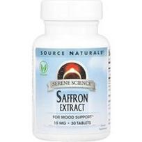 Source Naturals, „Serene Science®“, šafrano ekstraktas, 15 mg, 30 tablečių