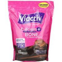 Viactiv, Kalcis + kaulų stiprinimas, „Max Formula“, pieniško šokolado skonio, 180 minkštų kramtomųjų tablečių
