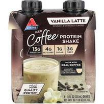 Atkins, Šaltos kavos baltymų kokteilis, vanilės latte, 4 kokteiliai po 325 ml (11 skysčio uncijų)