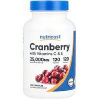 Nutricost, Spanguolių skonio su vitaminais C ir E, 120 kapsulių