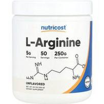 Nutricost, L-argininas, be skonio, 8,9 uncijos (250 g)