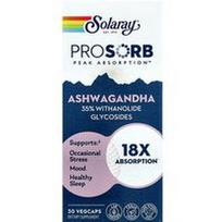 Solaray, Ašvaganda, 30 daržovių kapsulių (240 mg vienoje kapsulėje)