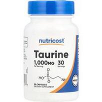Nutricost, Taurinas, 1000 mg, 30 kapsulių
