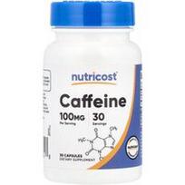 Nutricost, Kofeinas, 100 mg, 30 kapsulių