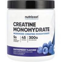 Nutricost, „Performance“, kreatino monohidratas, mėlynųjų aviečių skonio, 300 g