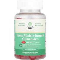 Nature's Craft, Paauglių multivitaminų guminukai, be cukraus, aviečių skonio, 60 guminukų