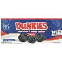 ChocZero, „Dunkies“, šokoladiniai ir grietinėlės sausainiai, vanilės skonio, 12 pakelių po 0,75 uncijos (21 g)