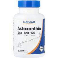 Nutricost, Astaksantinas, 4 mg, 120 minkštųjų gelių