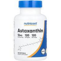 Nutricost, Astaksantinas, 12 mg, 120 minkštųjų kapsulių