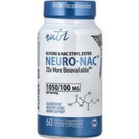 Nutri, NEURO-NAC™, glicinas ir NAC etilo esteris, 60 veganiškų kapsulių