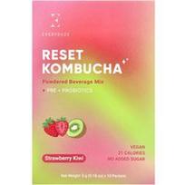 Everydaze, „Reset Kombucha“, miltelių pavidalo gėrimų mišinys, braškių ir kivių, 10 pakelių po 5 g (0,18 uncijos)