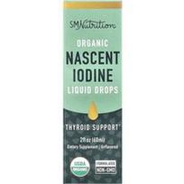 SMNutrition, Organiniai „Nascent“ jodo skysčio lašai, be skonio, 60 ml (2 skysčio uncijos)