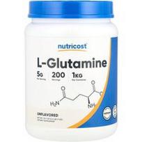 Nutricost, L-glutaminas, be skonio, 35,7 uncijos (1 kg)