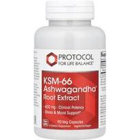 Protocol for Life Balance, KSM-66 Ashwagandha® šaknų ekstraktas, 600 mg, 90 vegetariškų kapsulių