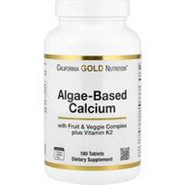 California Gold Nutrition, Dumblių pagrindu pagamintas kalcis su vitaminu D3 ir magniu, ekologiškos braškės, avietės ir mėlynės, 180 tablečių