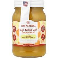 True Sea Moss, Jūros samanų gelis „Superfood“, mangas ir ananasai, 473 ml