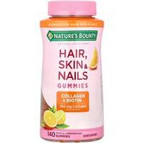 Nature's Bounty, Optimal Solutions®, plaukų, odos ir nagų guminukai, tropinių citrusinių vaisių skonio, 140 guminukų