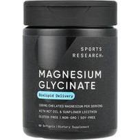 Sports Research, Magnio glicinatas, 60 minkštųjų gelių (80 mg viename minkštame gelyje)