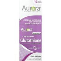 Aurora Nutrascience, „Mega-Pack+®“, liposominis glutationas, 10 pakelių po 20 ml (0,68 skysčio uncijos)