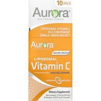 Aurora Nutrascience, „Micro-Pack+®“, liposominis vitaminas C, 10 pakelių po 7 ml (0,24 skysčio uncijos)