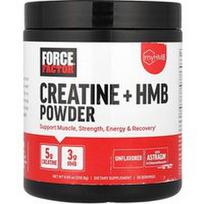 Force Factor, Kreatino + HMB milteliai, be skonio, 8,85 uncijos (250,8 g)
