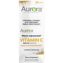 Aurora Nutrascience, Nano-Liposomal®, vitamino C, liposominis gėrimų mišinys, 10 pakelių po 9 g (0,32 uncijos)