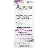 Aurora Nutrascience, Nano-Liposomal®, glutationo, liposominis gėrimų mišinys, 10 pakelių po 9 g (0,32 uncijos)