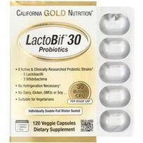 California Gold Nutrition, „LactoBif®“ 30 probiotikų, 30 milijardų KFV, 120 vegetariškų kapsulių