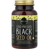 Maju Superfoods, Šalto spaudimo juodųjų kmynų aliejus, 60 kapsulių (500 mg vienoje kapsulėje)