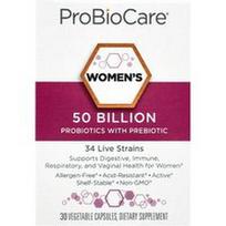 ProBioCare, Moterims skirti probiotikai su prebiotikais, 50 milijardų, 30 augalinių kapsulių