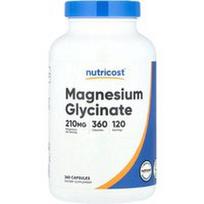Nutricost, Magnio glicinatas, 360 kapsulių (70 mg vienoje kapsulėje)