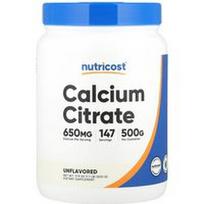 Nutricost, Kalcio citratas, be skonio, 500 g (17,9 uncijos)