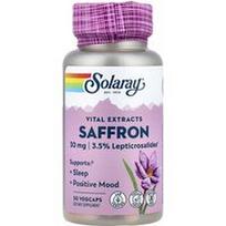 Solaray, Gyvybiniai ekstraktai, šafranas, 30 mg, 30 daržovių kapsulių