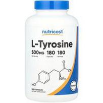 Nutricost, L-tirozinas, 500 mg, 180 kapsulių