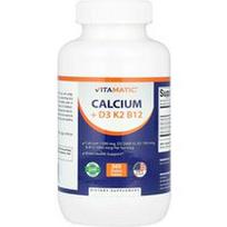 Vitamatic, Kalcis + D3, K2, B12, 365 dengtos tabletės