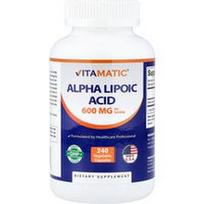 Vitamatic, Alfa lipoinė rūgštis, 240 augalinių kapsulių (300 mg vienoje kapsulėje)