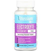 Vitassium, „Electrolyte FastChews®“, vynuogių skonio, 60 kramtomųjų tablečių