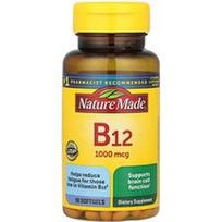 Nature Made, Vitaminas B12, 1000 mcg, 90 minkštųjų kapsulių