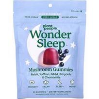 Plant People, „WonderSleep®“, grybų ir šeivamedžio uogų guminukai, 60 guminukų