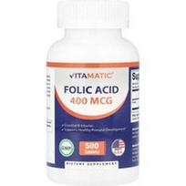 Vitamatic, Folio rūgštis, 400 mcg, 500 tablečių