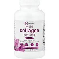 Micro Ingredients, Daugiafunkcis kolageno peptidų kompleksas su biotinu, vitaminu C ir hialurono rūgštimi, 240 kapsulių