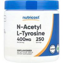 Nutricost, N-acetil-L-tirozinas, be skonio, 100 g (3,6 uncijos)