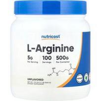 Nutricost, L-argininas, be skonio, 500 g (17,9 uncijos)