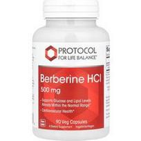Protocol for Life Balance, Berberino HCl, 500 mg, 90 vegetariškų kapsulių