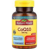 Nature Made, CoQ10, 100 mg, 72 minkštos kapsulės