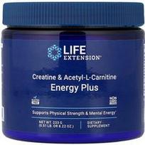 Life Extension, Kreatinas ir acetil-L-karnitinas, „Energy Plus“, 233 g