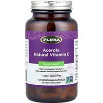 Flora, Natūralus vitaminas C iš acerolos, 120 vegetariškų kapsulių