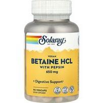 Solaray, Betaino hidrochloridas su pepsinu, 90 daržovių kapsulių